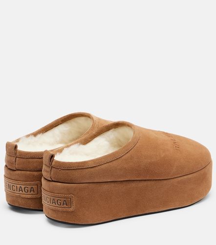 Mules Alaska à plateforme en daim - Balenciaga - Modalova