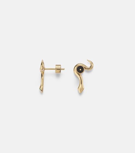 Boucles d’oreilles Snake Nest en or 18 ct, diamants et émeraudes - Ileana Makri - Modalova