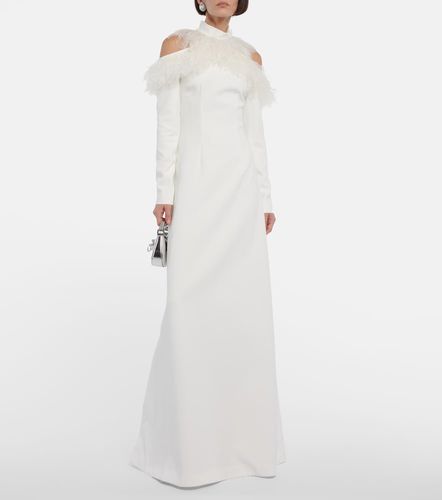 Robe de mariée en crêpe à plumes - Christopher Kane - Modalova