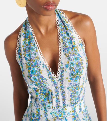 Robe midi Beth en coton à imprimé floral - Poupette St Barth - Modalova