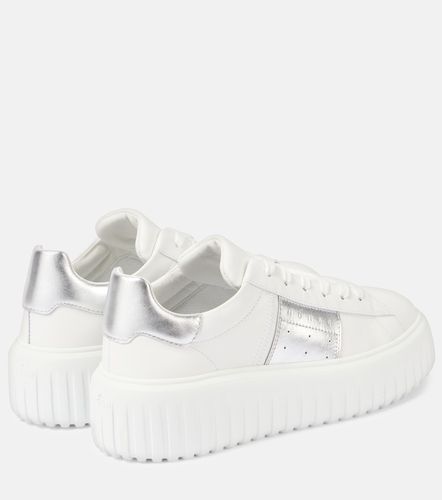 Sneakers H-Stripes en cuir à plateforme - Hogan - Modalova