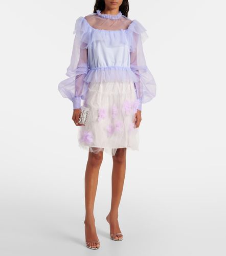 Jupe midi à appliqués floraux - Susan Fang - Modalova