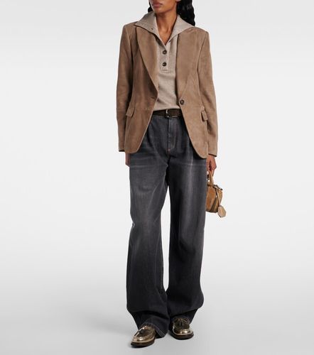 Brunello Cucinelli Blazer en daim - Brunello Cucinelli - Modalova