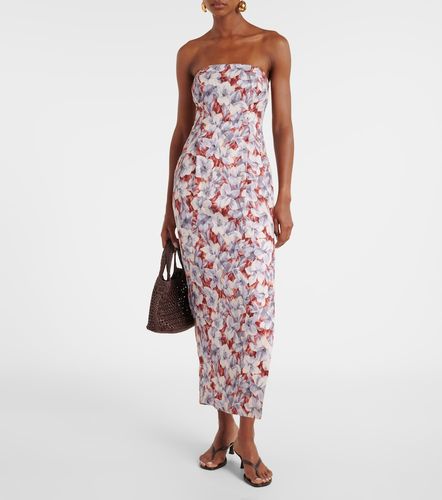 Robe longue Rosalie en lin à fleurs - Posse - Modalova
