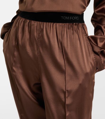 Pantalon droit en soie mélangée - Tom Ford - Modalova