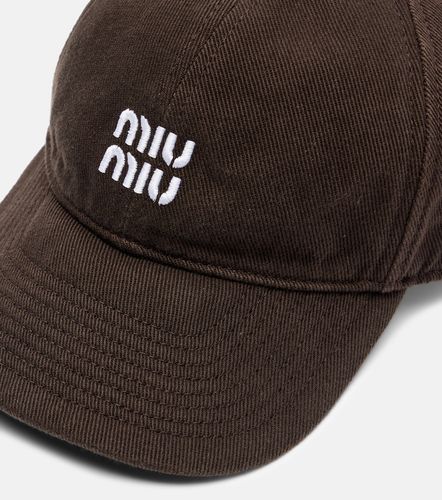 Miu Miu Casquette en coton à logo - Miu Miu - Modalova