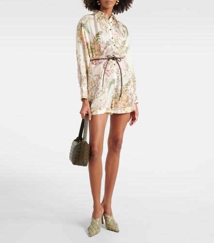 Combi-short Waverly en soie à imprimé floral - Zimmermann - Modalova