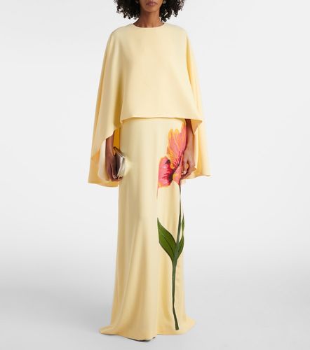 Robe longue Meena en crêpe à fleurs - Costarellos - Modalova
