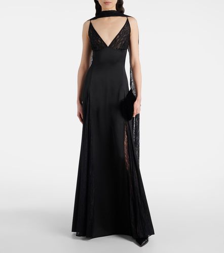 Robe longue Paige en dentelle et satin - The New Arrivals Ilkyaz Ozel - Modalova