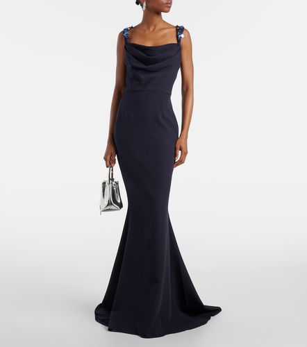 Robe longue Melina en crêpe à ornements - Safiyaa - Modalova