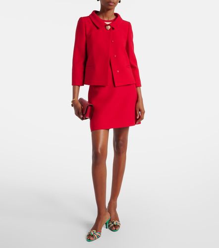 Mini-jupe Crêpe Couture en laine et soie - Valentino - Modalova