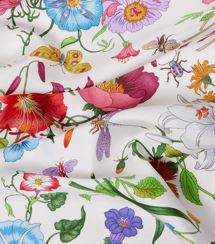 Gucci Foulard en soie à fleurs - Gucci - Modalova