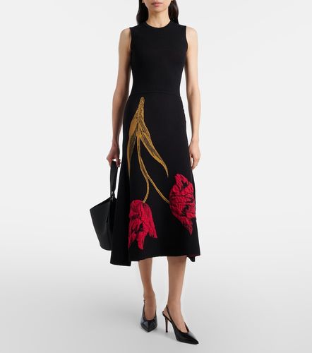 Robe midi en jacquard à fleurs - Erdem - Modalova