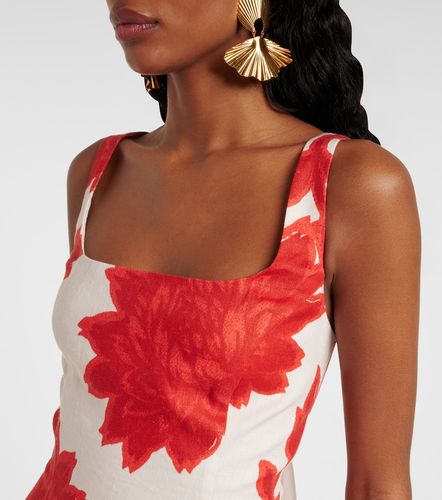 Robe longue en lin à motif floral - SIR - Modalova