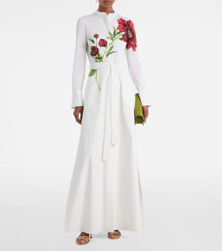 Robe longue Peony en coton mélangé - Oscar de la Renta - Modalova