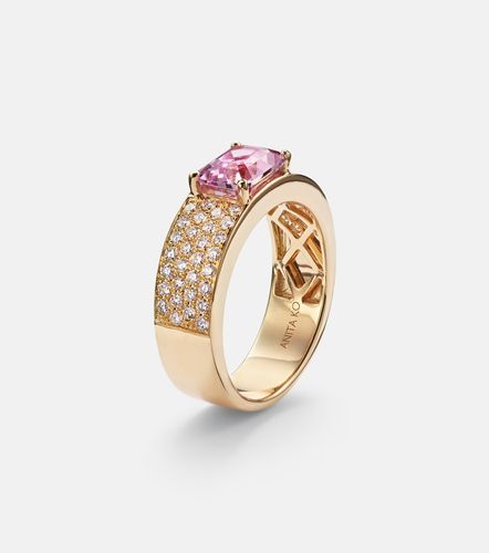Bague en or 18 ct, saphir et diamants - Anita Ko - Modalova