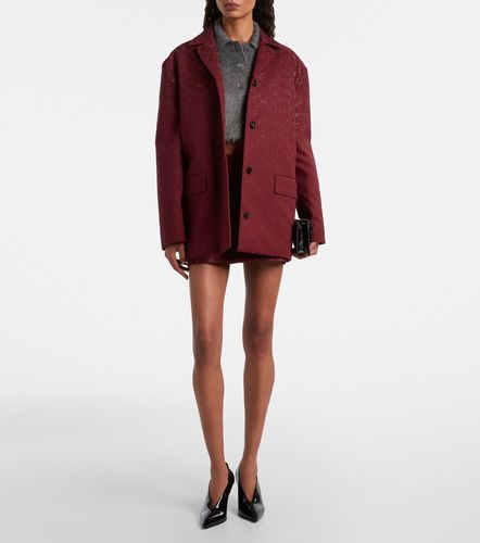Mini-jupe en toile GG à cristaux - Gucci - Modalova
