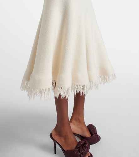 Jupe midi en laine à franges - Bottega Veneta - Modalova