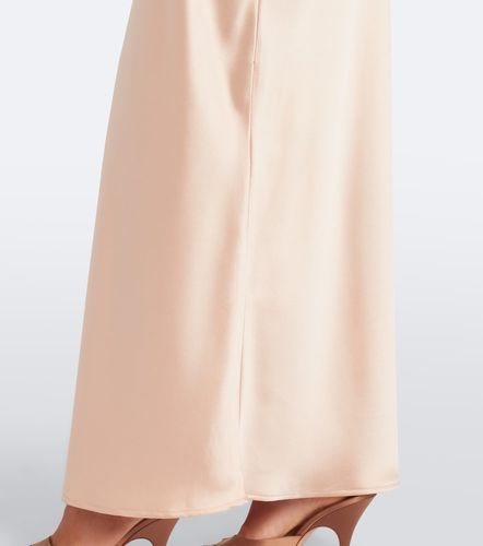 Robe longue Myra en satin à dentelle - Aya Muse - Modalova