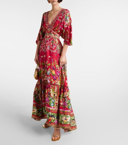 Robe longue en soie imprimée - Camilla - Modalova
