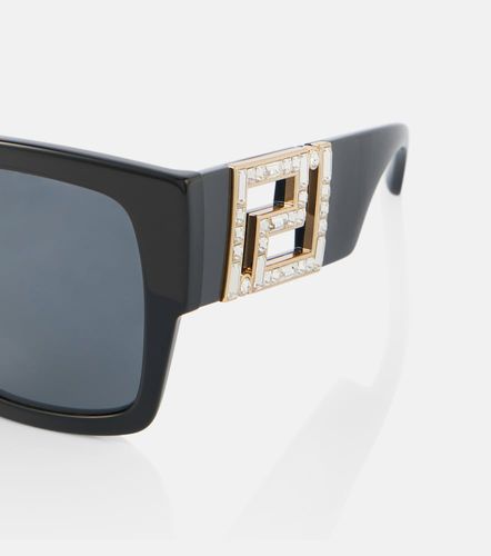 Lunettes de soleil oversize Greca à ornements - Versace - Modalova
