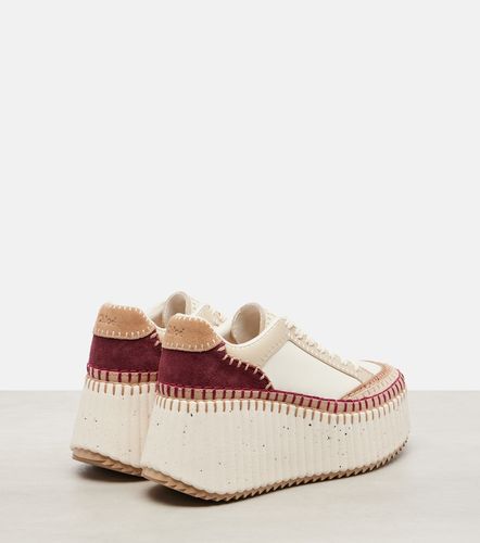 Chloé Baskets Nama à plateforme en cuir et daim - Chloe - Modalova