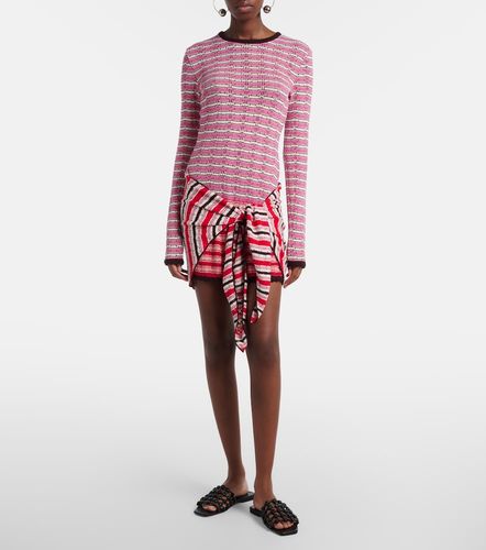 Robe rayée en crochet de coton - The Attico - Modalova