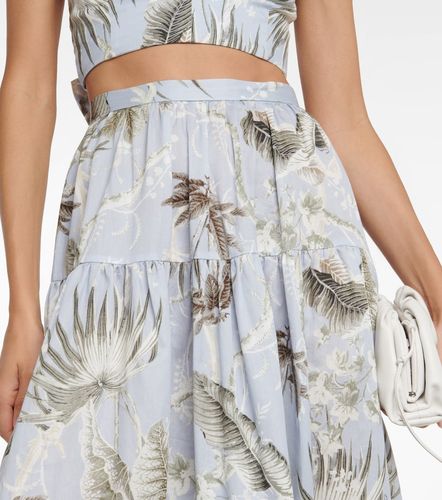 Jupe midi Olympia imprimée en coton - Erdem - Modalova