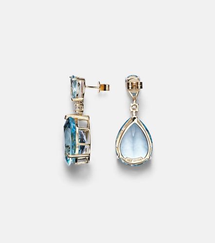 Boucles d'oreilles Sophia en or 14 ct, diamants et topaze - Mateo - Modalova