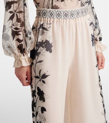 Pantalon ample imprimé en soie - La DoubleJ - Modalova