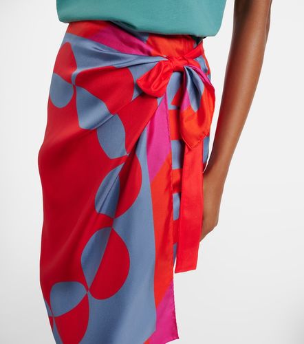 Jupe portefeuille en soie imprimée - Dries Van Noten - Modalova