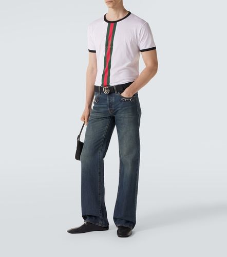 Gucci T-shirt Web Stripe en coton - Gucci - Modalova