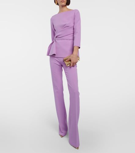 Pantalon évasé Alexa à taille haute en crêpe - Safiyaa - Modalova