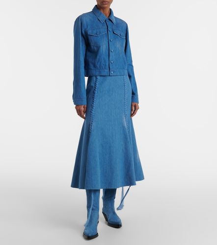 Jupe midi Dion en coton et lin - Gabriela Hearst - Modalova
