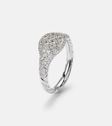 Bague Pavé Petite en or blanc 18 ct et diamants - David Yurman - Modalova