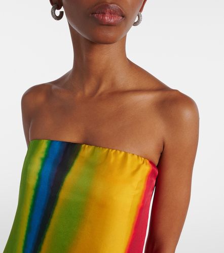 Robe longue Aura rayée en satin de soie - Christopher Esber - Modalova
