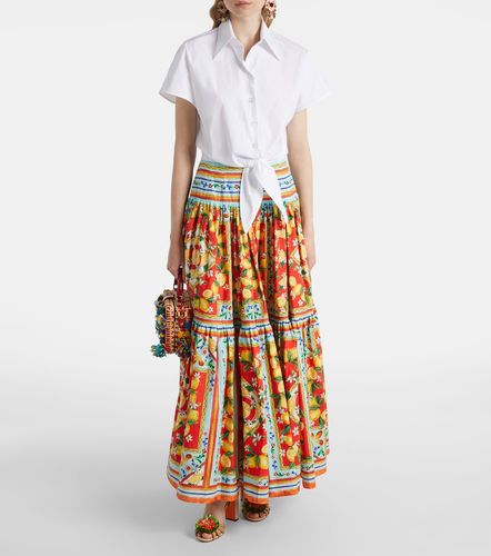 Chemise raccourcie en coton mélangé - Dolce&Gabbana - Modalova