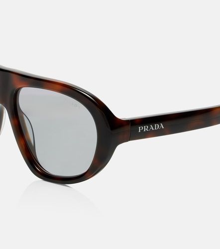 Lunettes de soleil aviateur à logo - Prada - Modalova