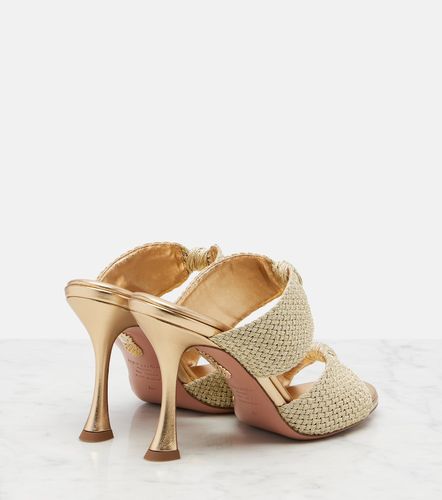 Mules Smile à effet raphia - Aquazzura - Modalova