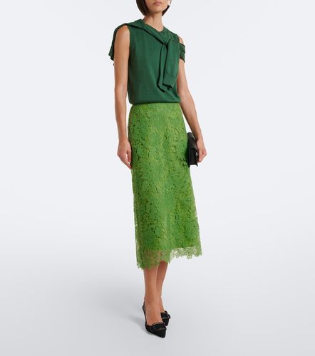 Jupe midi en dentelle à fleurs - Carolina Herrera - Modalova