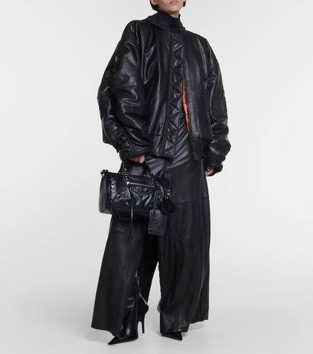 Veste bomber oversize en cuir - Balenciaga - Modalova