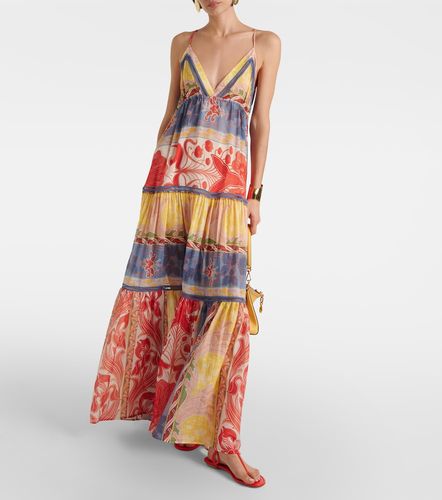 Robe longue en coton et soie à imprimé - Etro - Modalova