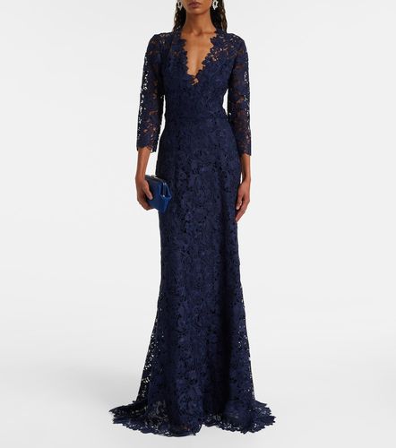 Robe longue en dentelle - Monique Lhuillier - Modalova
