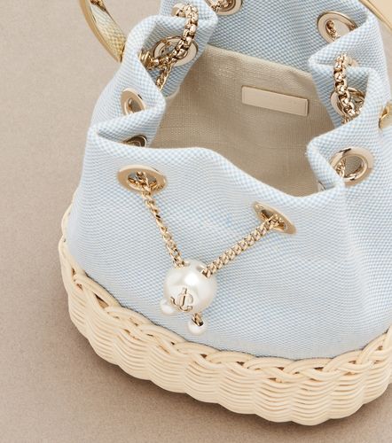 Sac seau Bon Bon Small en toile et osier - Jimmy Choo - Modalova