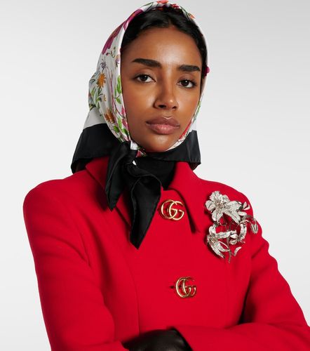 Gucci Foulard en soie à fleurs - Gucci - Modalova