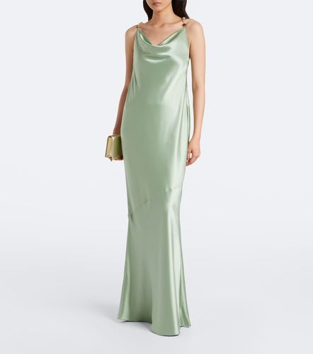 Retrofête Robe longue Odalis en satin à perles - Retrofete - Modalova