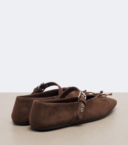 Ballerines Mary Jane en daim - Miu Miu - Modalova