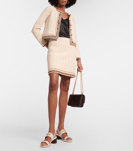 Mini-jupe en crochet de coton mélangé - Tory Burch - Modalova
