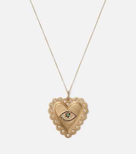 Collier en or 18 ct, diamants et tsavorites - Ileana Makri - Modalova