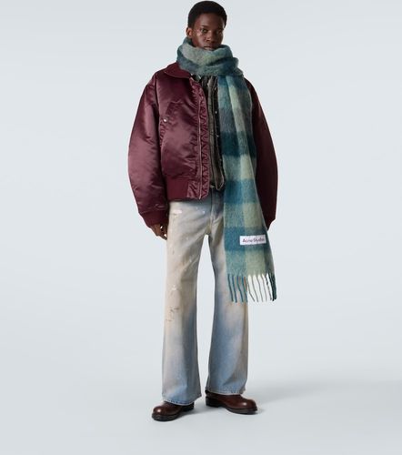 Écharpe en alpaga et laine mélangés à carreaux - Acne Studios - Modalova